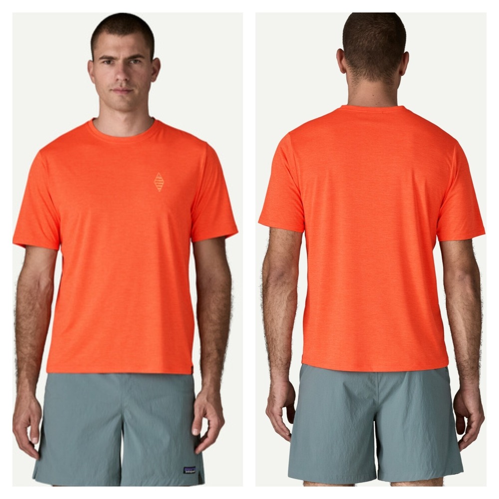 Patagonia Capilene Cool Daily T-Shirt Mens 3XL Orange Quick-Dry Lightweight Logo